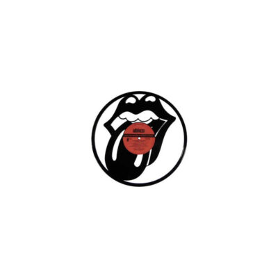 Rolling Stones - Silueta artesana en disco de vinilo