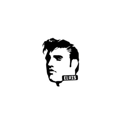 Elvis Presley - Silueta artesana en disco de vinilo