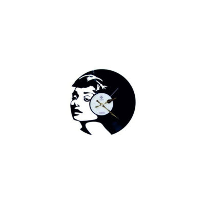 Audrey Hepburn - Reloj artesano en disco de vinilo